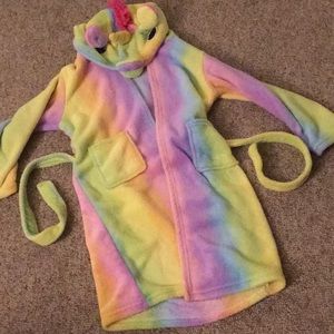 8-9 girls rainbow unicorn robe